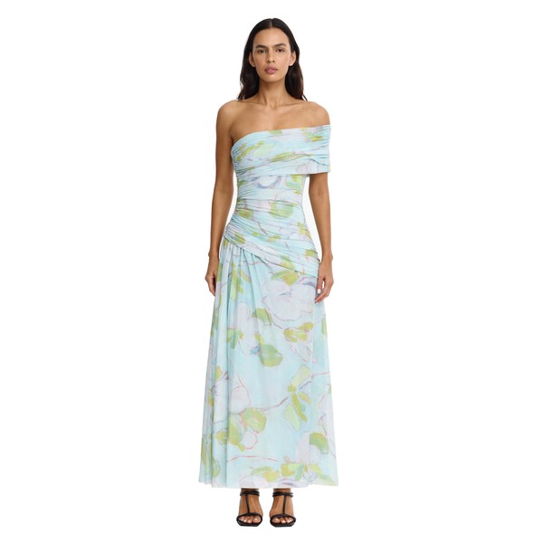 Acler Richdore Maxi Dress in Blue Plum Forrest