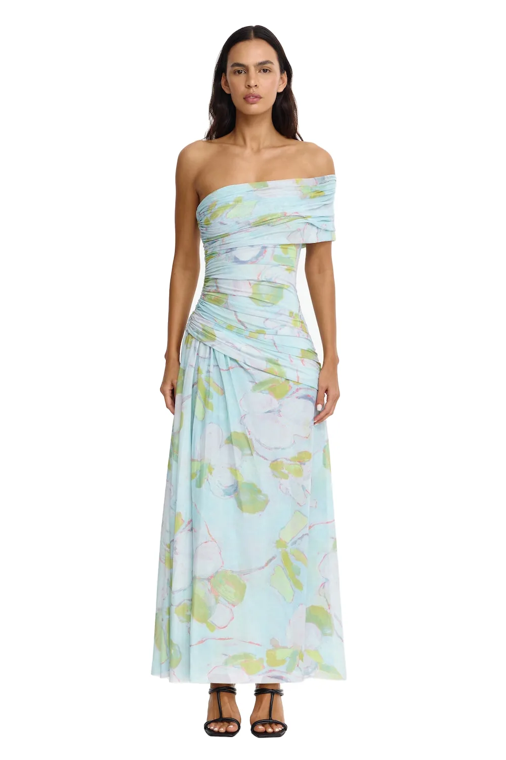 Acler Richdore Maxi Dress in Blue Plum Forrest, Multicolour Dresses