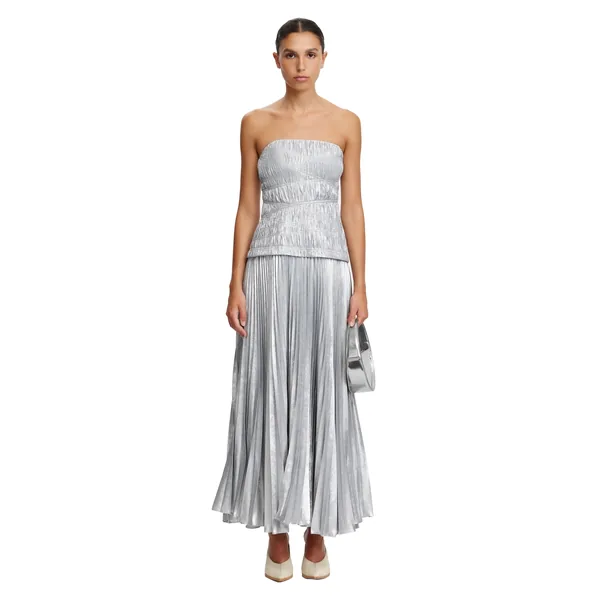 Acler Rockland Midi Dress in Dove Metallic