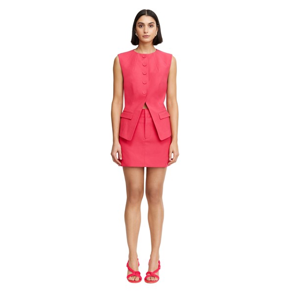 Acler Rodborough Vest in Pomegranate