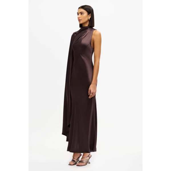 Acler Ropley Maxi Dress in Cocoa, view 2