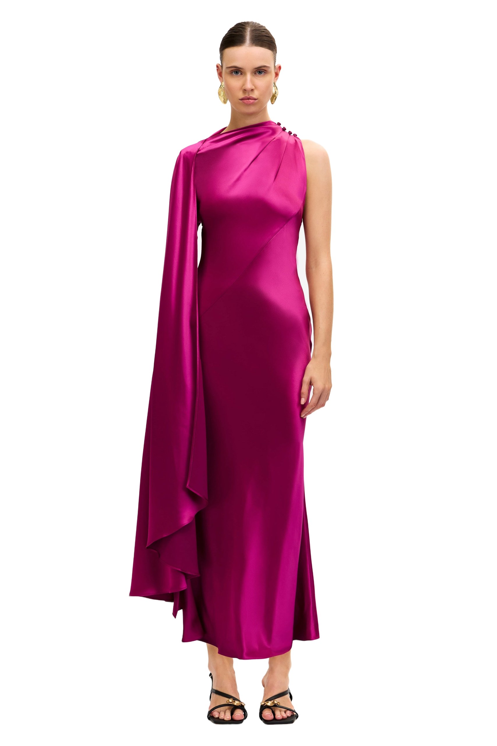 Acler Ropley Maxi Dress in Iris, Pink Dresses