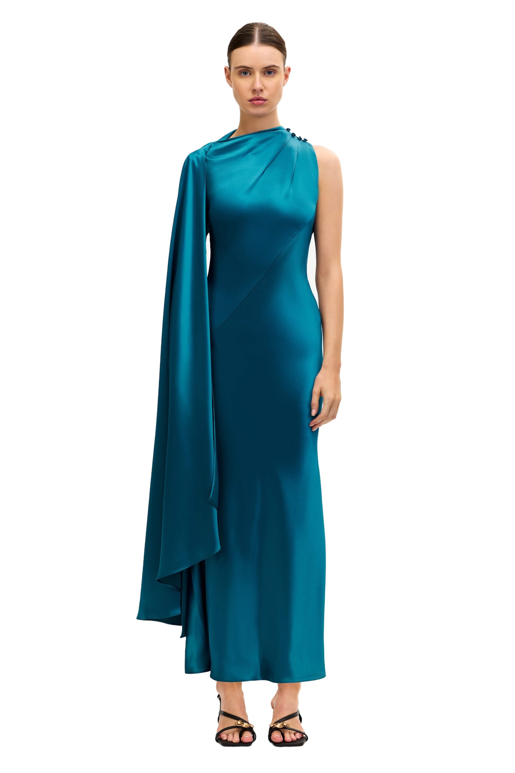 Acler Ropley Maxi Dress in Prussian Blue, Blue Dresses