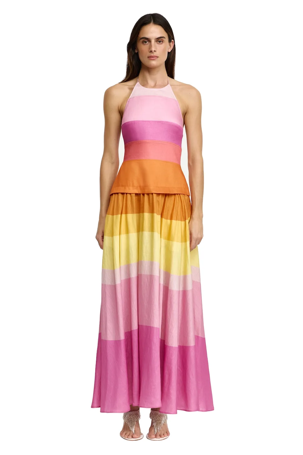 Acler Rourke Maxi Dress in Gelati Mix, Multicolour Dresses