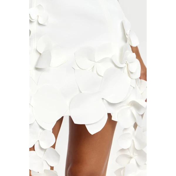 Acler Sandia Mini Dress in Ivory, view 4