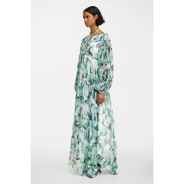 Acler Sandywell Maxi Dress in Teal Grove, view 2