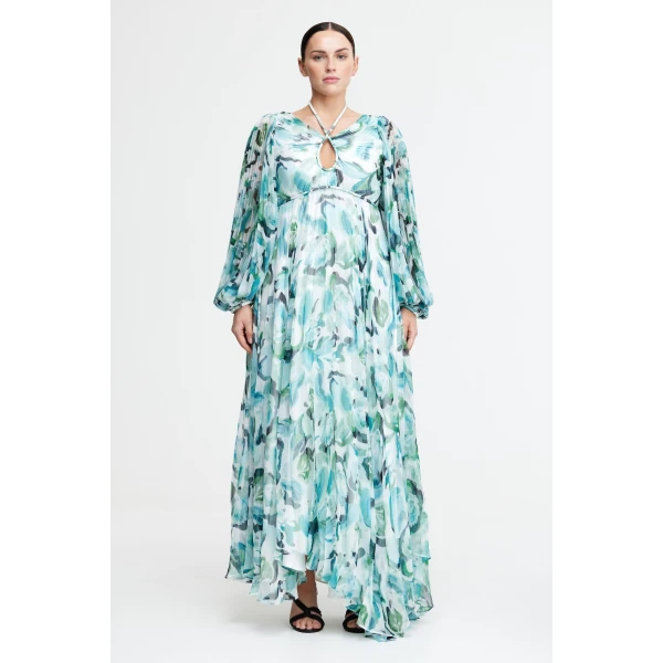 Acler Sandywell Maxi Dress in Teal Grove, view 5