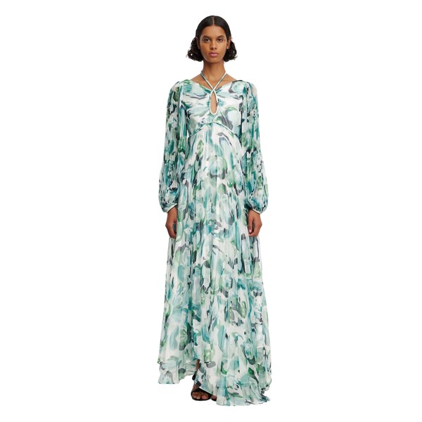 Acler Sandywell Maxi Dress in Teal Grove