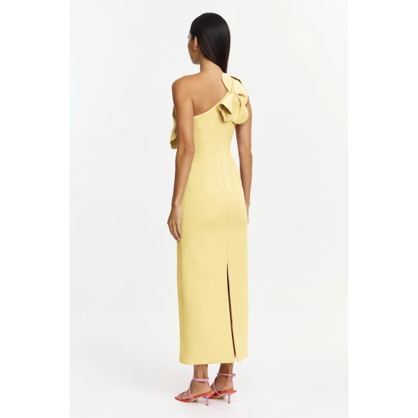 Acler Santani Maxi Dress in Lemon Zest, view 3