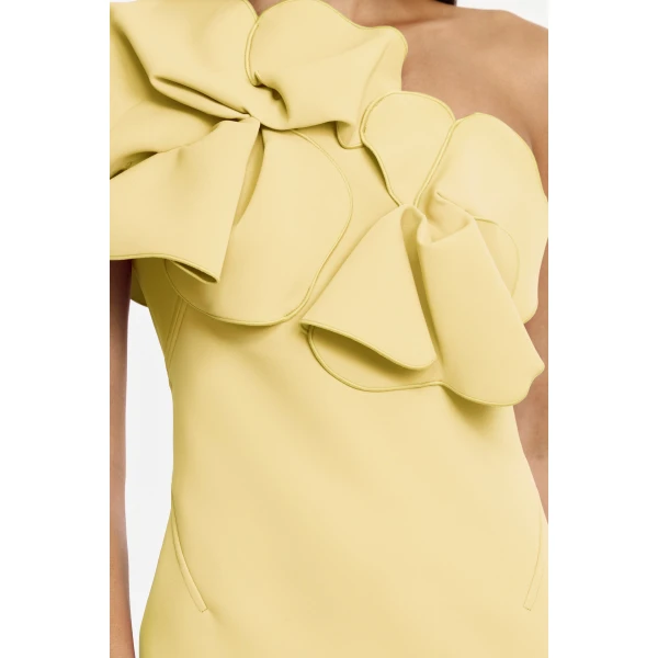 Acler Santani Maxi Dress in Lemon Zest, view 4