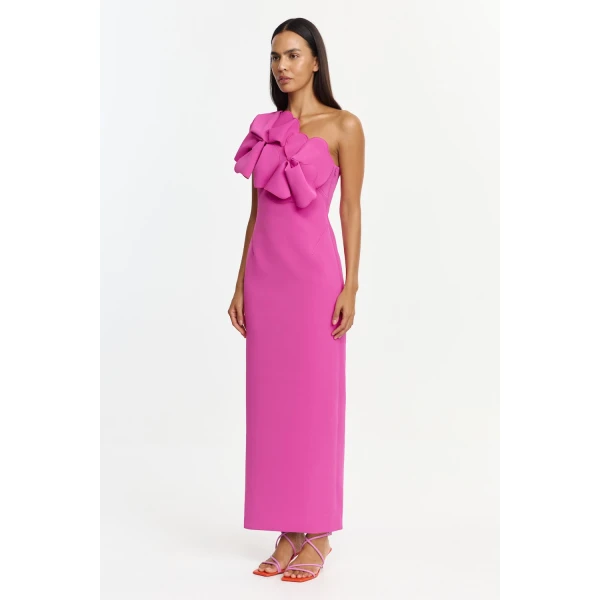Acler Santani Maxi Dress in Pink Topaz, view 2
