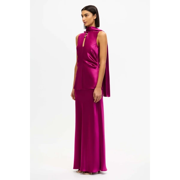 Acler Shortgreen Maxi Skirt in Iris, view 2