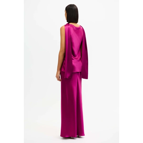 Acler Shortgreen Maxi Skirt in Iris, view 3