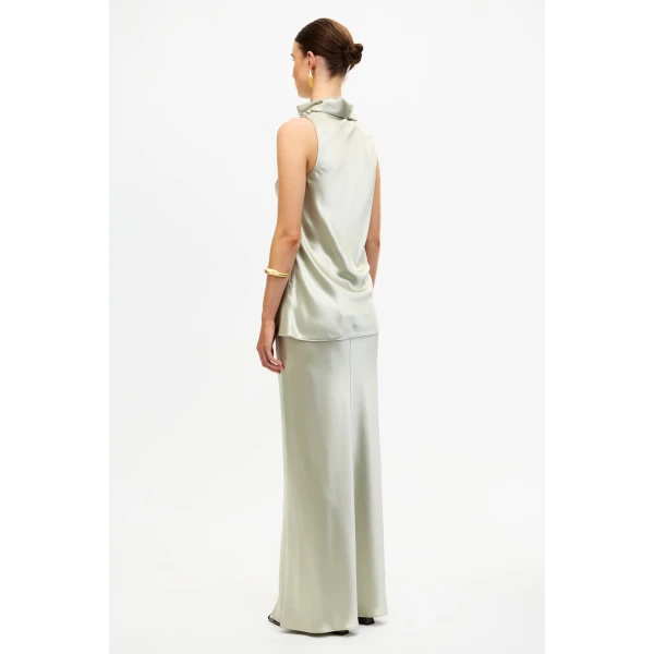 Acler Shortgreen Maxi Skirt in Pistachio, view 3