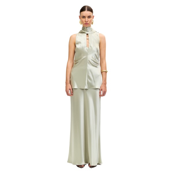 Acler Shortgreen Maxi Skirt in Pistachio