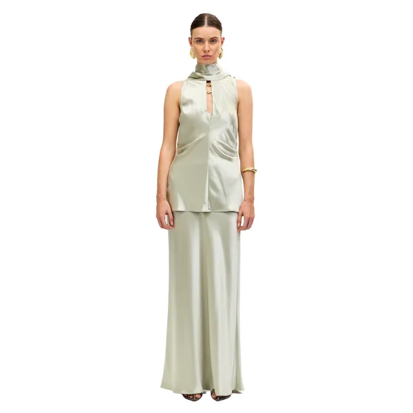 Shortgreen Maxi Skirt in Pistachio
