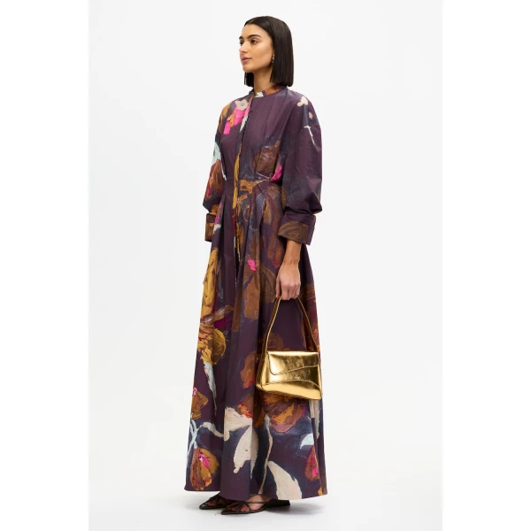 Acler Smitherton Maxi Dress in Cocoa Canvas, view 2