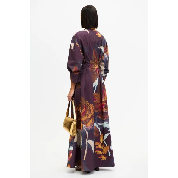 Acler Smitherton Maxi Dress in Cocoa Canvas, view 3