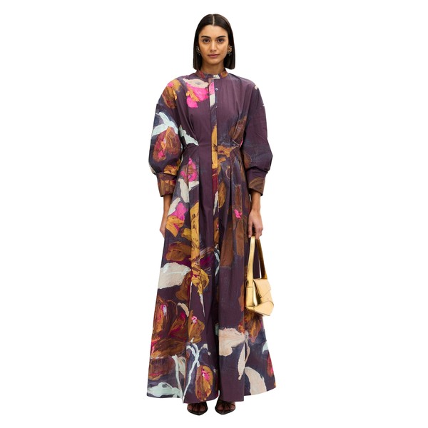 Acler Smitherton Maxi Dress in Cocoa Canvas