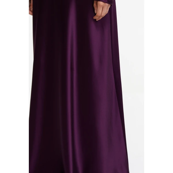 Acler Soroba Maxi Skirt in Fig, view 4