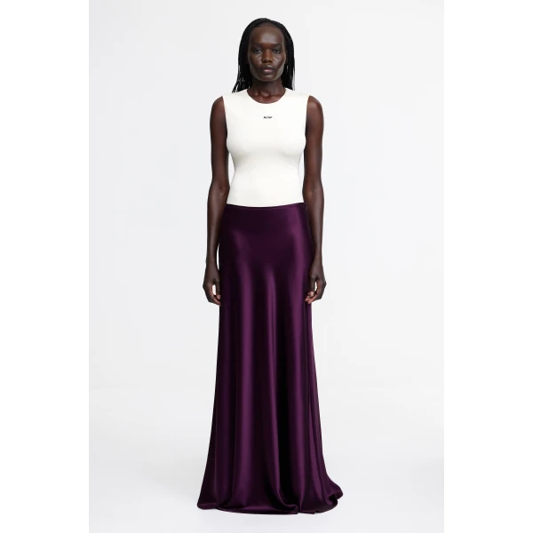 Acler Soroba Maxi Skirt in Fig, view 5