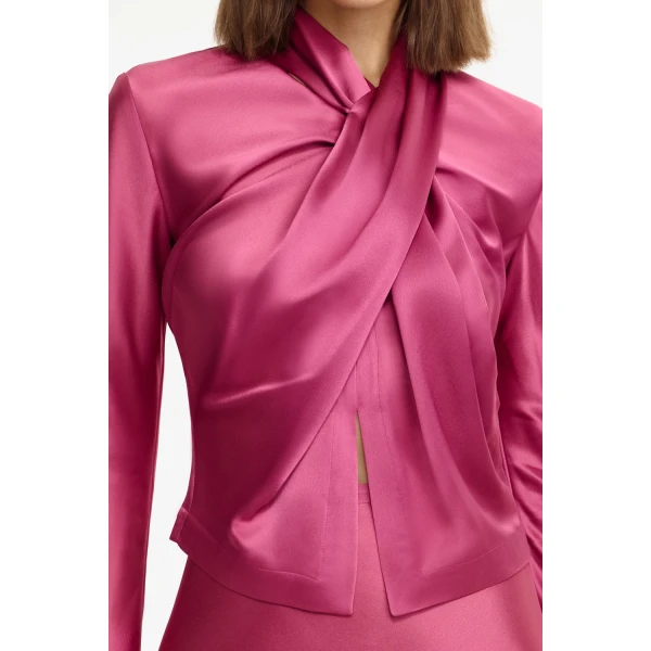 Acler Soroba Top in Orchid Pink, view 4