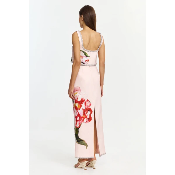 Acler Southacre Maxi Skirt in Cherry Medley, view 3