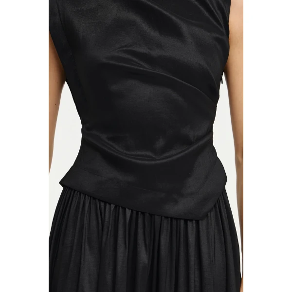 Acler Stopes Maxi Dress in Black, view 4