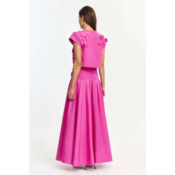 Acler Tanby Maxi Dress in Pink Topaz, view 4