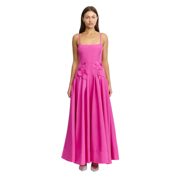 Acler Tanby Maxi Dress in Pink Topaz
