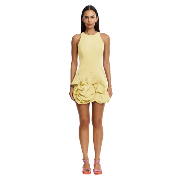 Acler Tantani Mini Dress in Lemon Zest