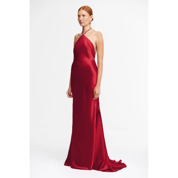 Acler Tarnacre Gown in Crimson, view 3