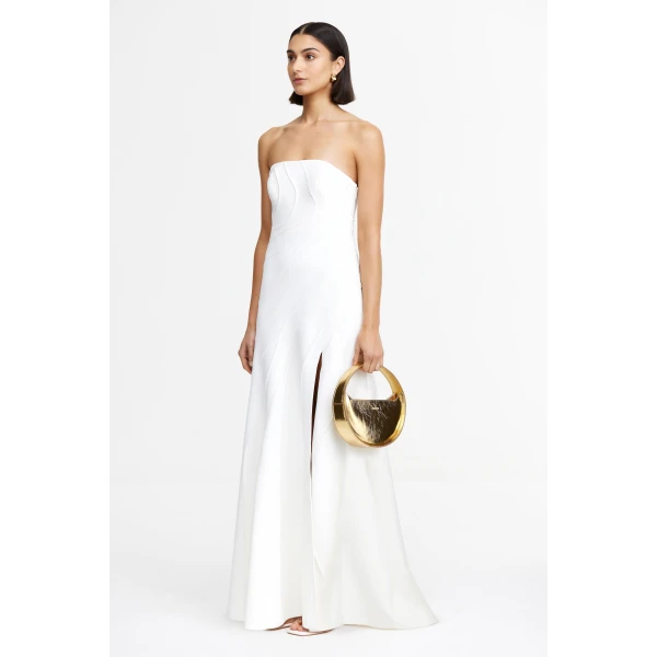 Acler Treven Gown in Ivory, view 2