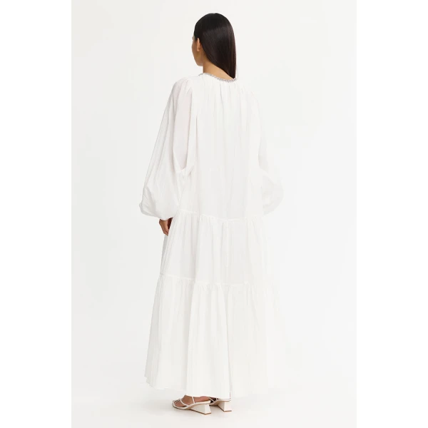 Acler Viola Maxi Dress in Ivory, view 3
