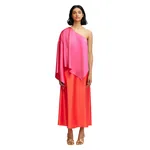 Acler Westacre Midi Dress in Chilli With Fuschia