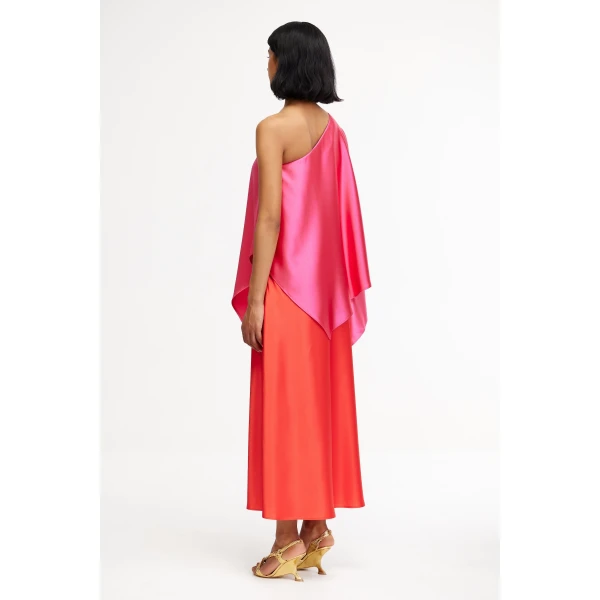 Acler Westacre Midi Dress in Chilli With Fuschia, view 3