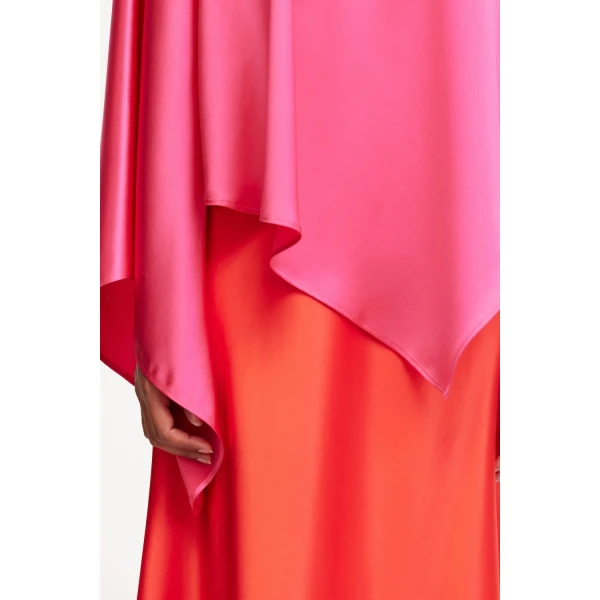 Acler Westacre Midi Dress in Chilli With Fuschia, view 4
