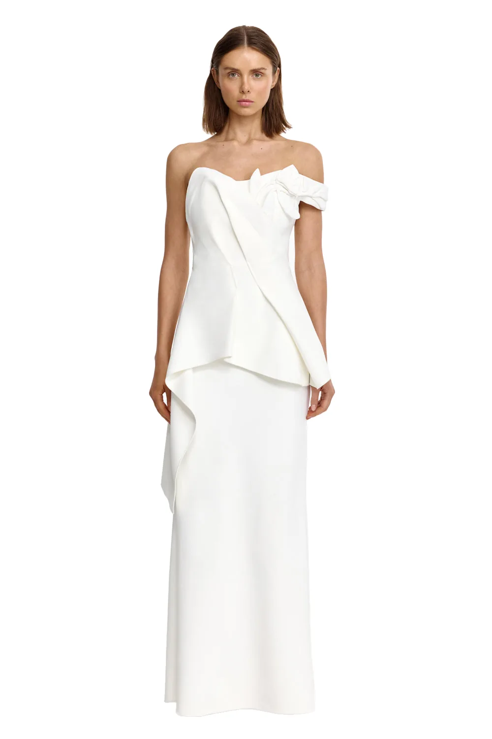 Acler Westhart Maxi Dress in Ivory, Ivory Dresses