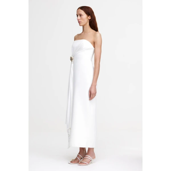 Acler Whitnell Midi Dress in Ivory, view 2