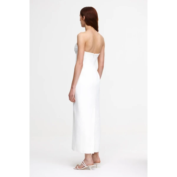 Acler Whitnell Midi Dress in Ivory, view 3