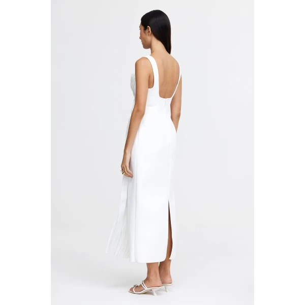 Acler Wigbeth Midi Dress in Ivory, view 3