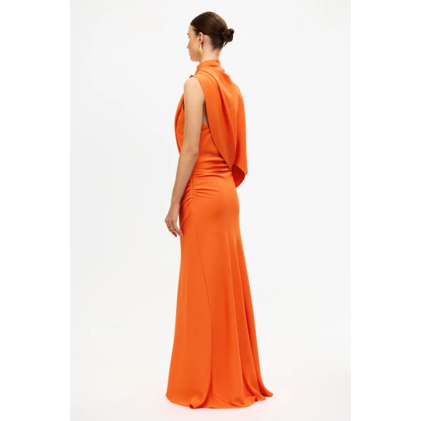 Acler Wilcott Maxi Dress in Fanta, view 4