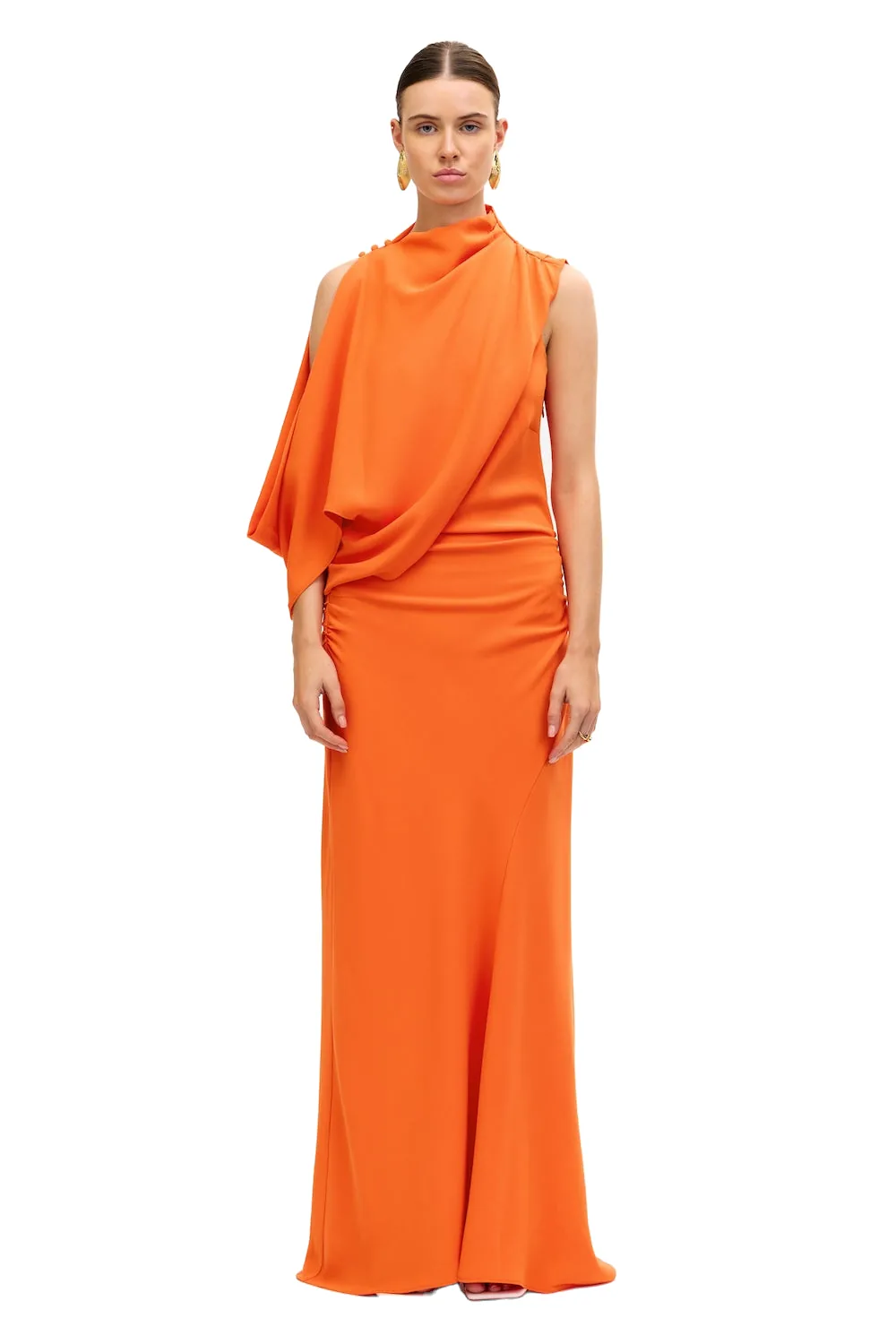 Acler Wilcott Maxi Dress in Fanta, Orange Dresses