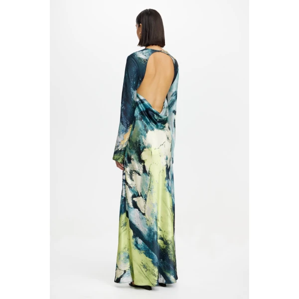 Acler Wittonhill Maxi Dress in Citrus Canvas, view 2