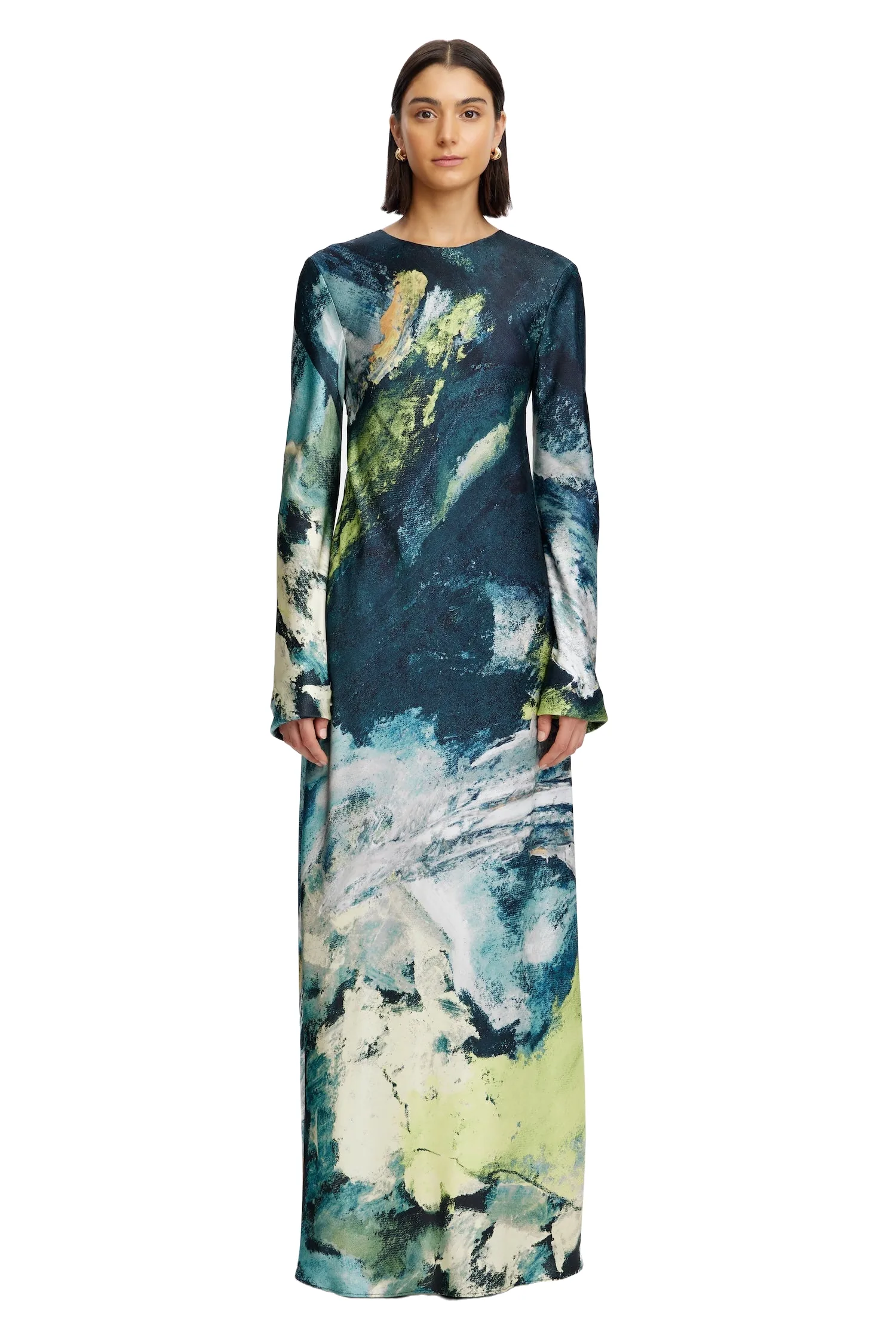 Acler Wittonhill Maxi Dress in Citrus Canvas, Multicolour Dresses