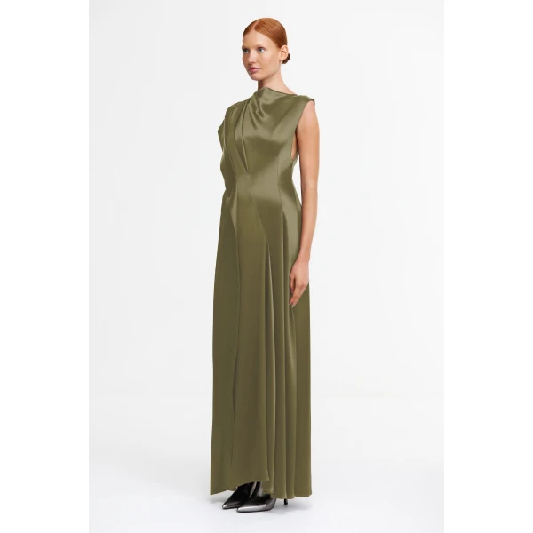 Acler Wombridge Maxi Dress in Olive, view 2