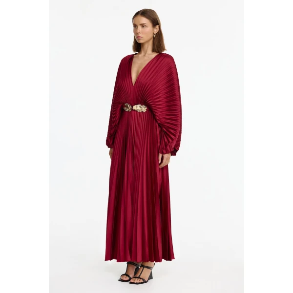 Acler Wonastow Maxi Dress in Bordeaux, view 2