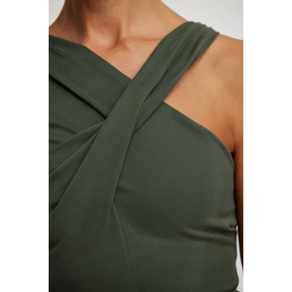 Acler Wyson Top in Deep Olive, view 4