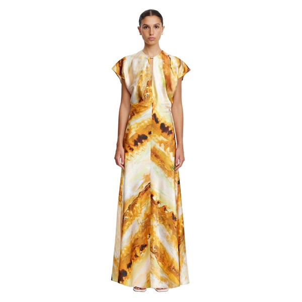 Acler Yarrow Maxi Dress in Opal Abstract
