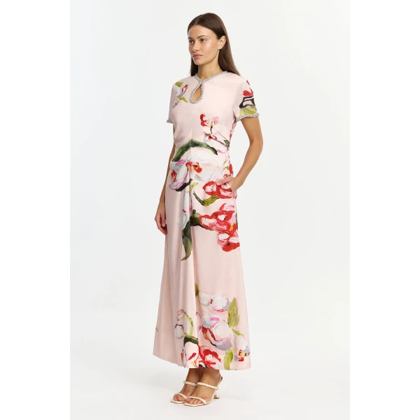 Acler Yeoford Maxi Dress in Cherry Medley, view 2